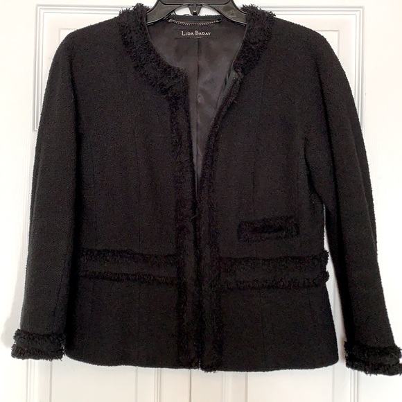 Design blazer jacket from Linda Baday size 6 , black colour. - Picture 5 of 5
